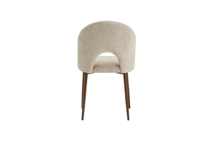 CHAISE TEDDY METAL EFFET NOYER ASSISES MARRON GLACE