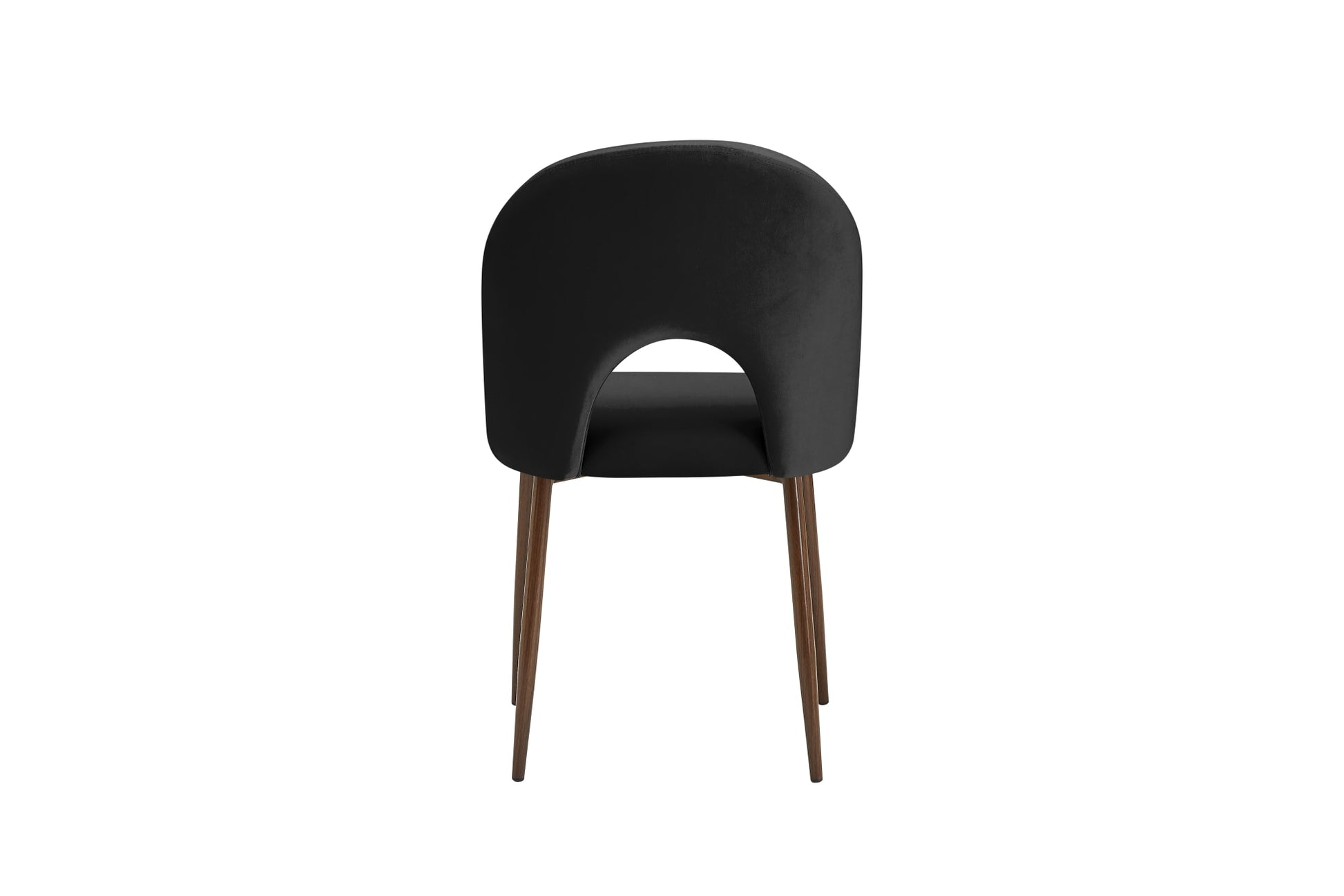 CHAISE TEDDY METAL EFFET NOYER ASSISES VELOURS NOIR