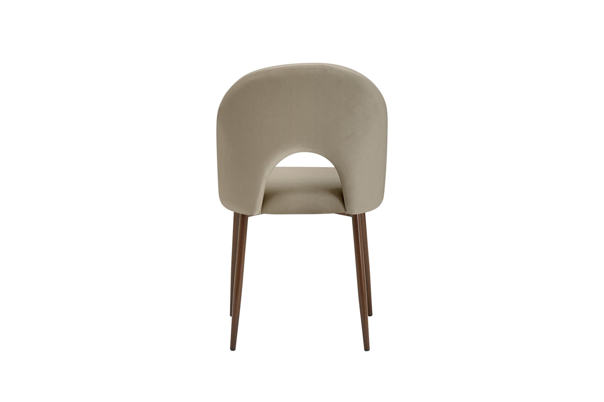 CHAISE TEDDY METAL EFFET NOYER ASSISES VELOURS TAUPE