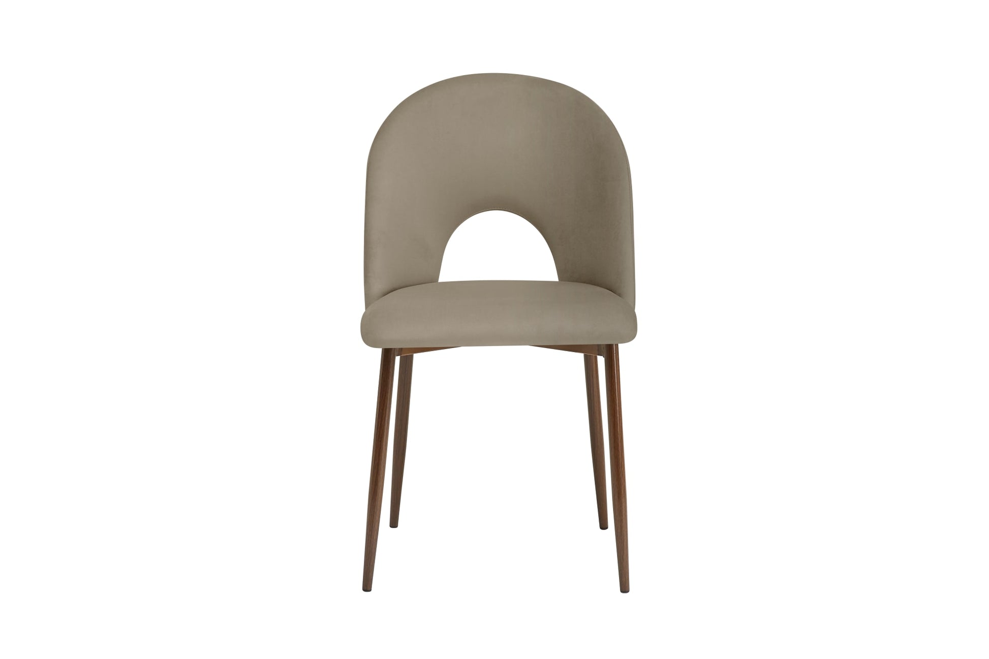 CHAISE TEDDY METAL EFFET NOYER ASSISES VELOURS TAUPE