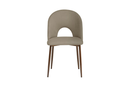CHAISE TEDDY METAL EFFET NOYER ASSISES VELOURS TAUPE