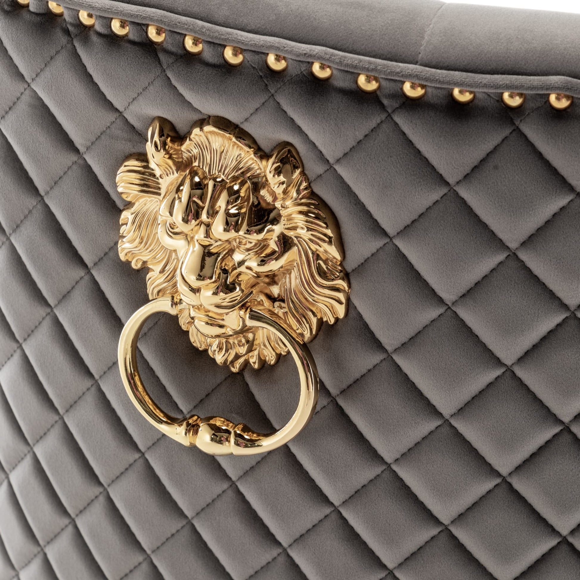 CHAISE LION MATELASSE GOLD ANTHRACITE