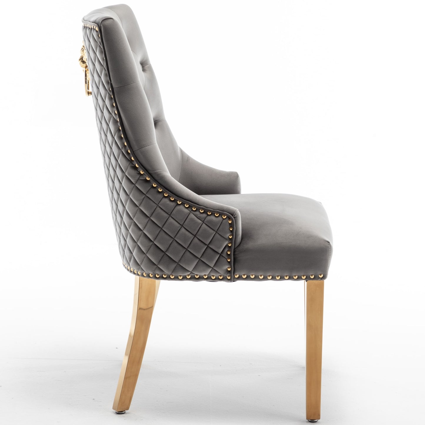 CHAISE LION MATELASSE GOLD ANTHRACITE