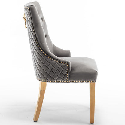 CHAISE LION MATELASSE GOLD ANTHRACITE