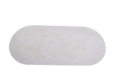 TABLE A MANGER SALMA XXL PIED BEIGE PLATEAU CERAMIQUE MARBRE BEIGE 90X200X75cm