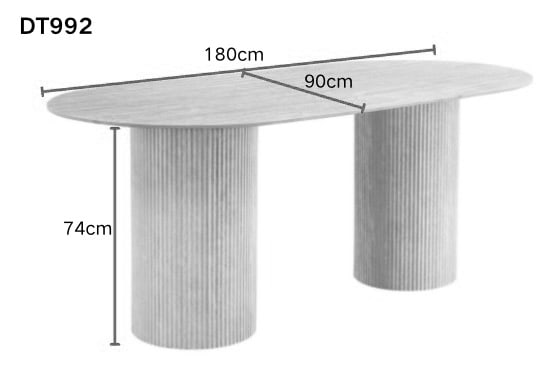 TABLE A MANGER SALMA XXL PIED BEIGE PLATEAU CERAMIQUE MARBRE BEIGE 90X200X75cm