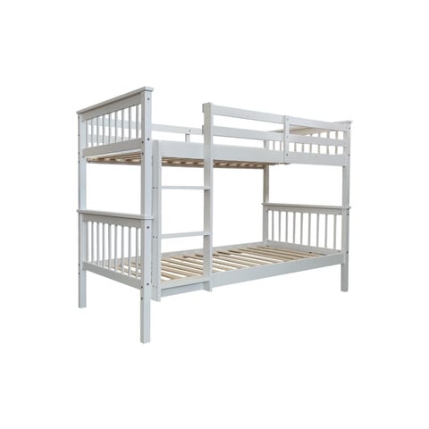LIT SUPERPOSE BATNA EN BOIS 1+1 BLANC 90X190cm