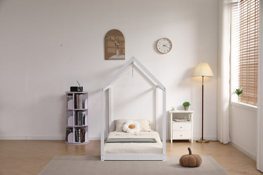 Lit cabane ROBINSON en bois 90x190 cm avec sommier intégré