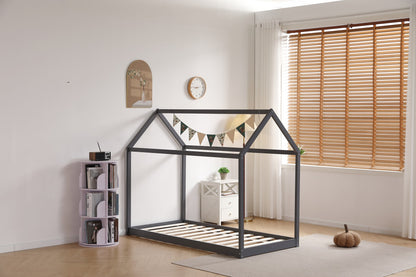 Lit cabane ROBINSON en bois 90x190 cm avec sommier intégré