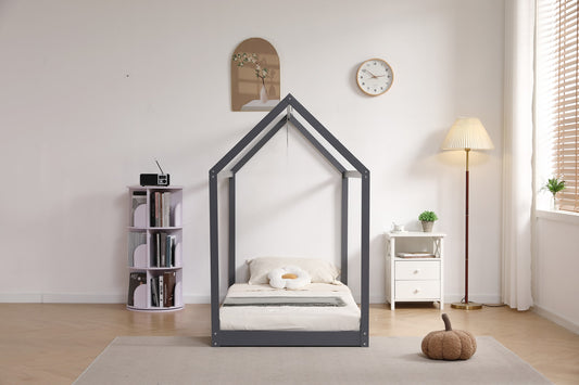 Lit cabane ROBINSON en bois 90x190 cm avec sommier intégré