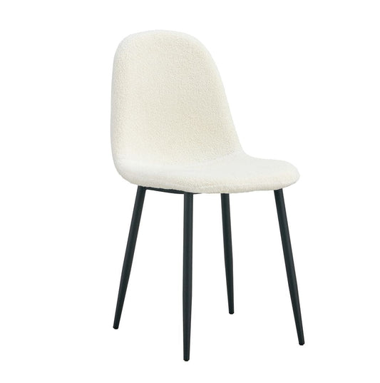 Lot de chaises  SCANDINAVE en velours pieds métal noir