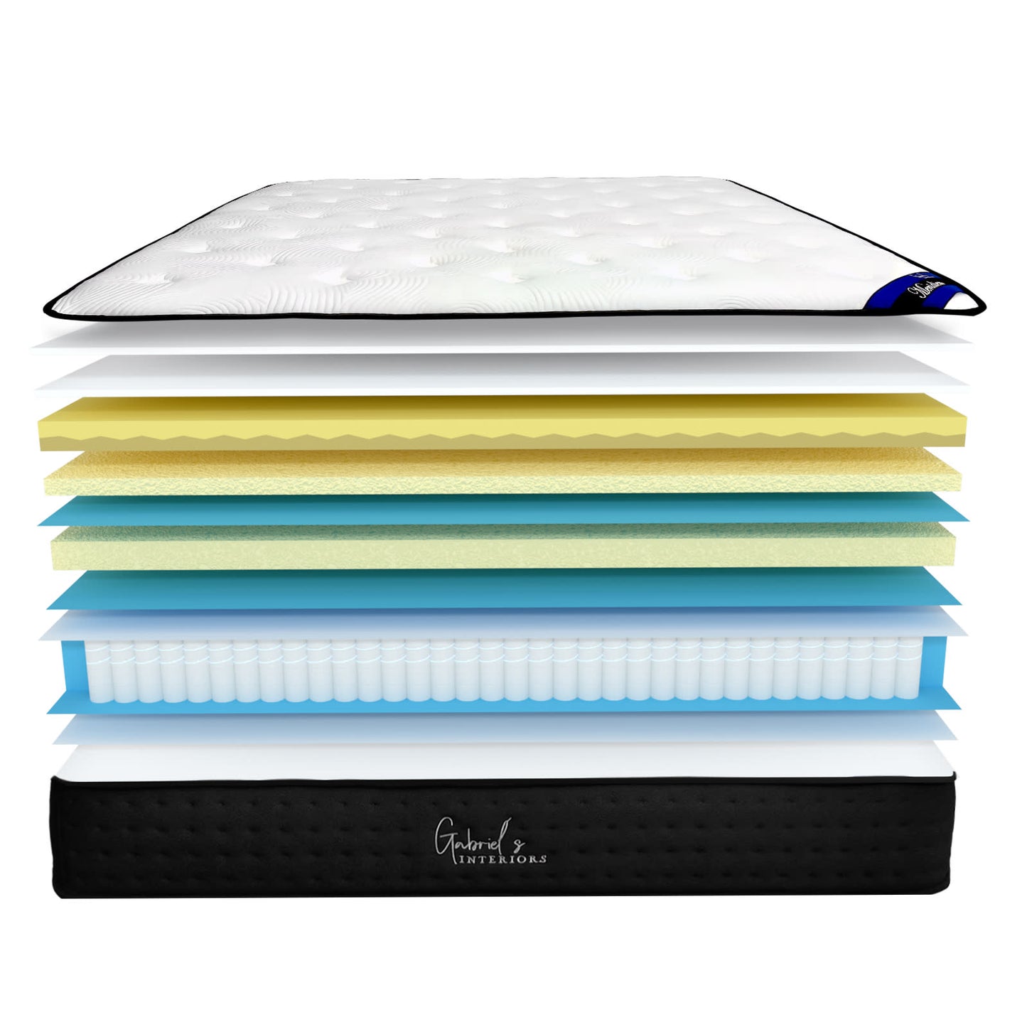 Matelas MERIDIEN à ressorts ensachés 90x190 cm épaisseur 25 cm