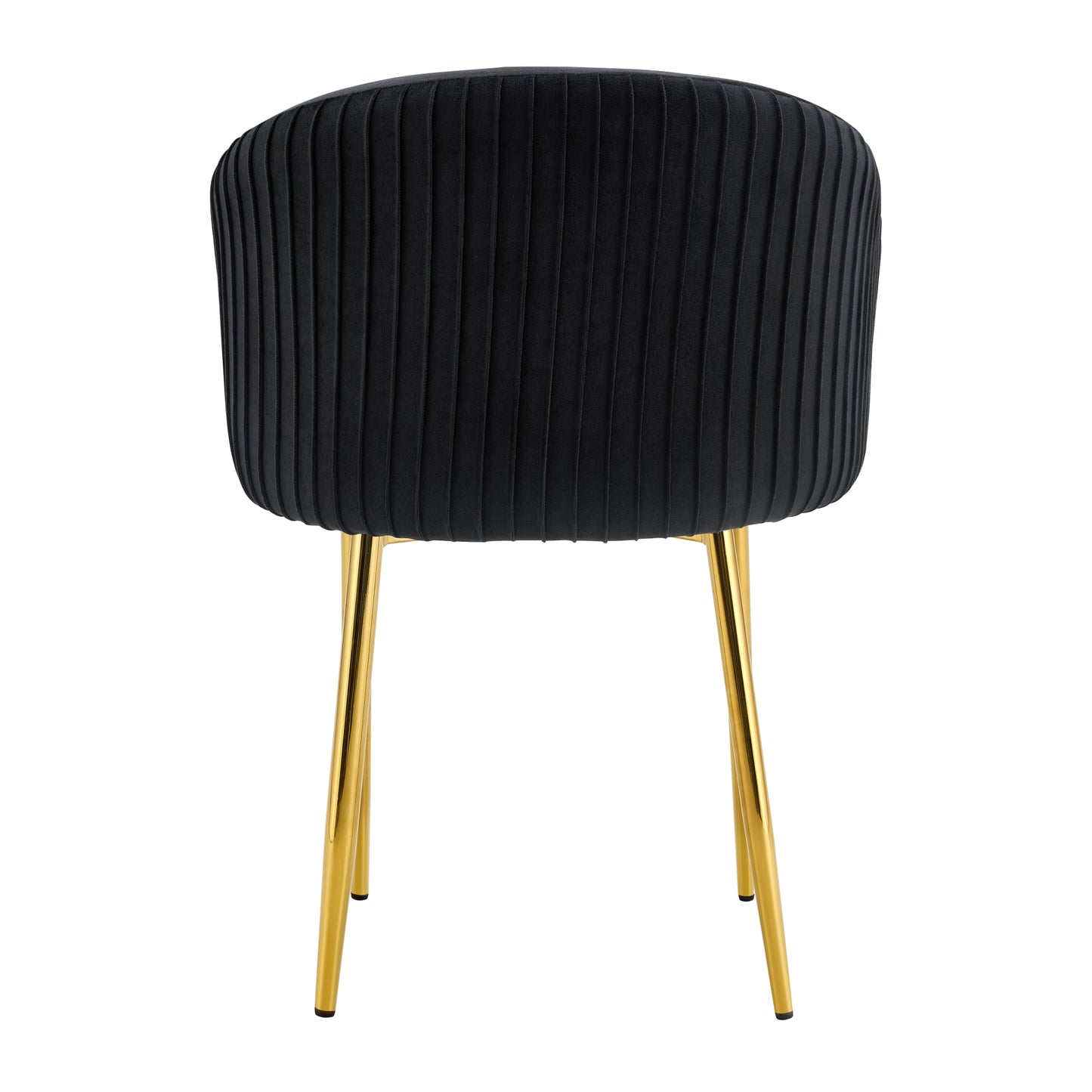 CHAISE AVEC ACCOUDOIR CARLITA NOIR PIED GOLD