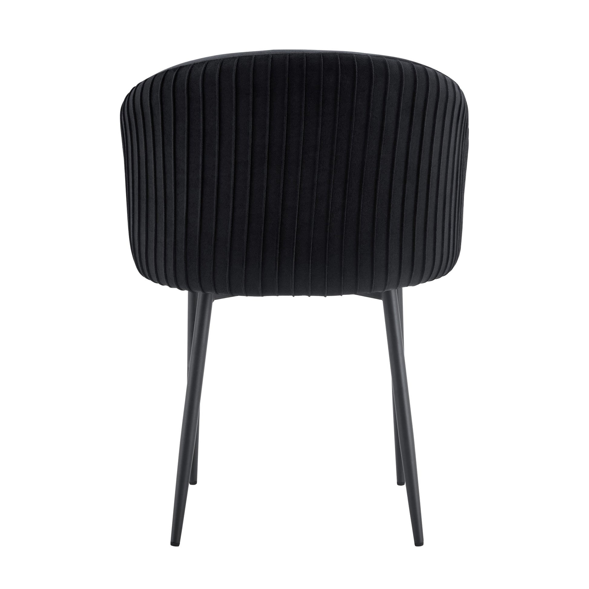 CHAISE AVEC ACCOUDOIR CARLITA NOIR PIED METAL NOIR