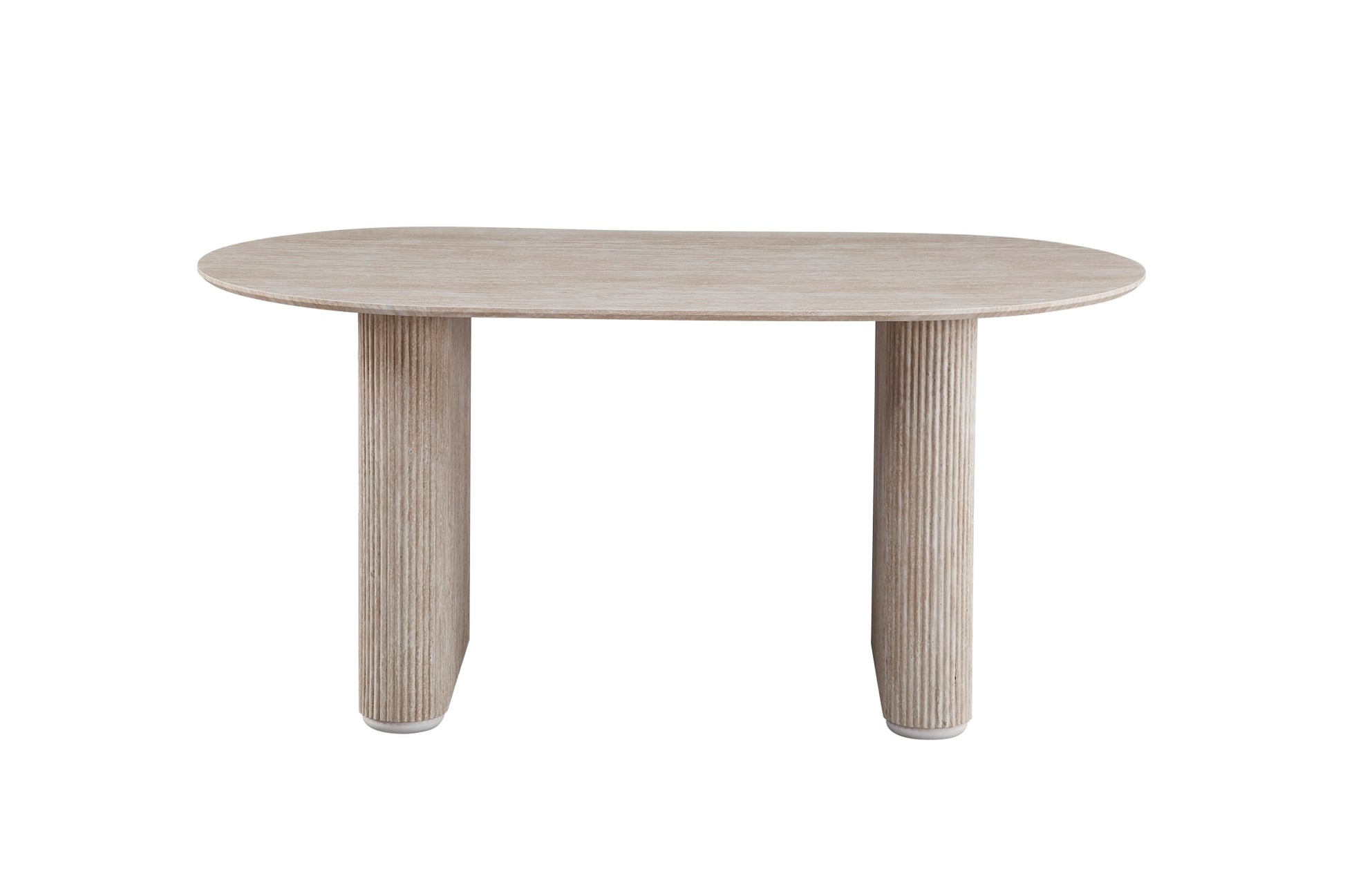 TABLE A MANGER ROXANNE PLATEAU BEIGE PIED BEIGE 160X90X75CM