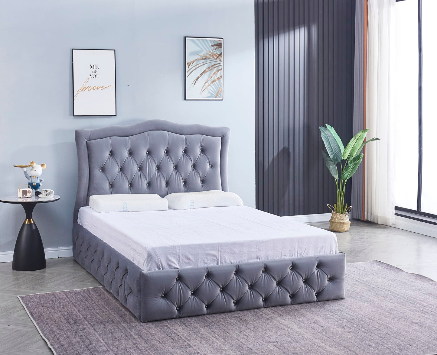 CADRE DE LIT TREND GRIS 160