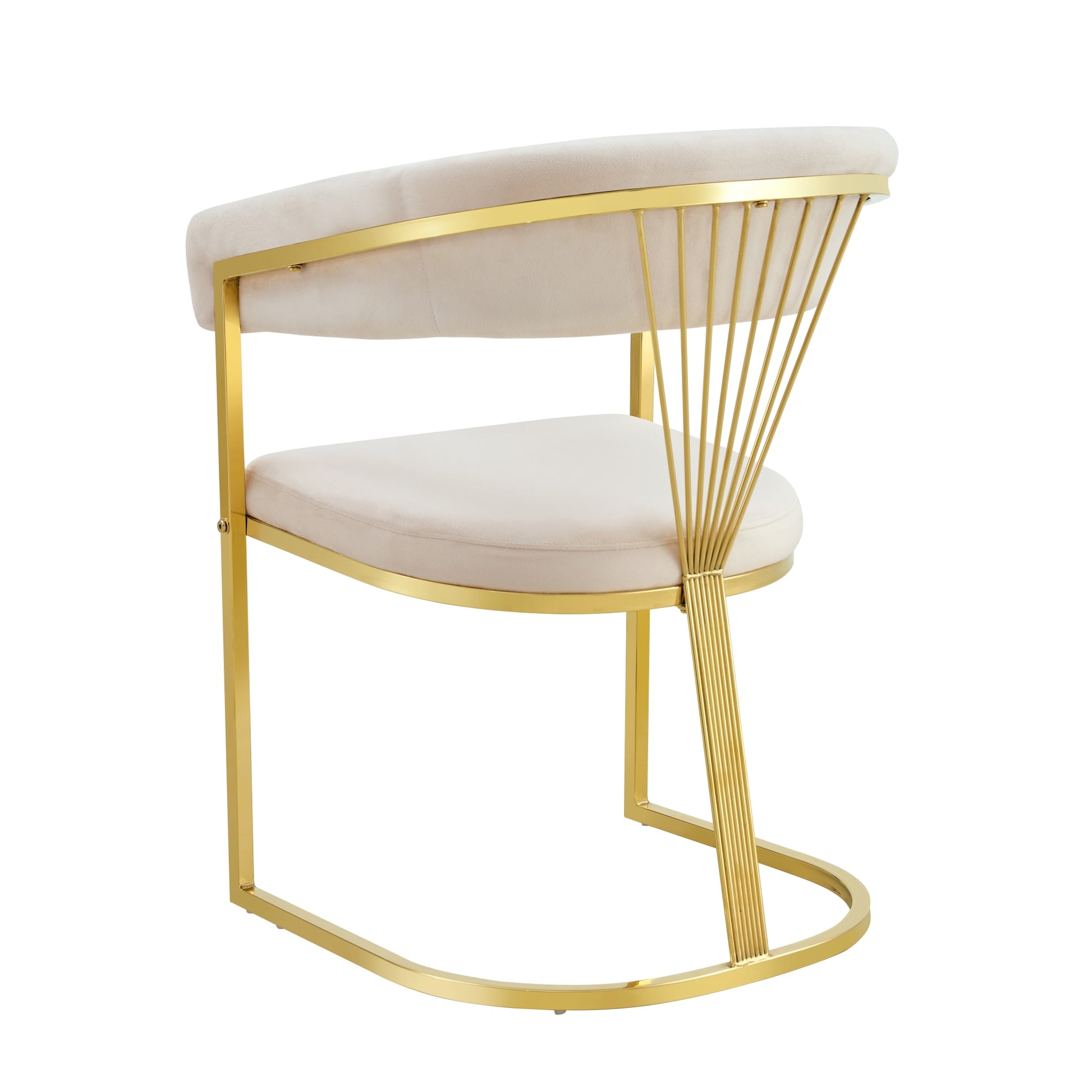 CHAISE AVEC ACCOUDOIR BRITTANY GOLD VELOURS BEIGE