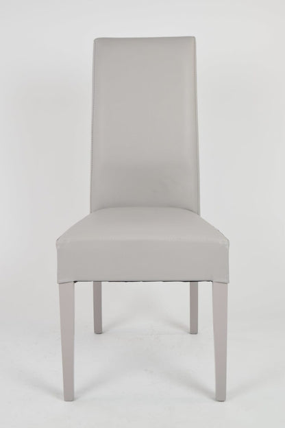 CHAISE KIRA GRIS PIEDS LAQUES GRIS