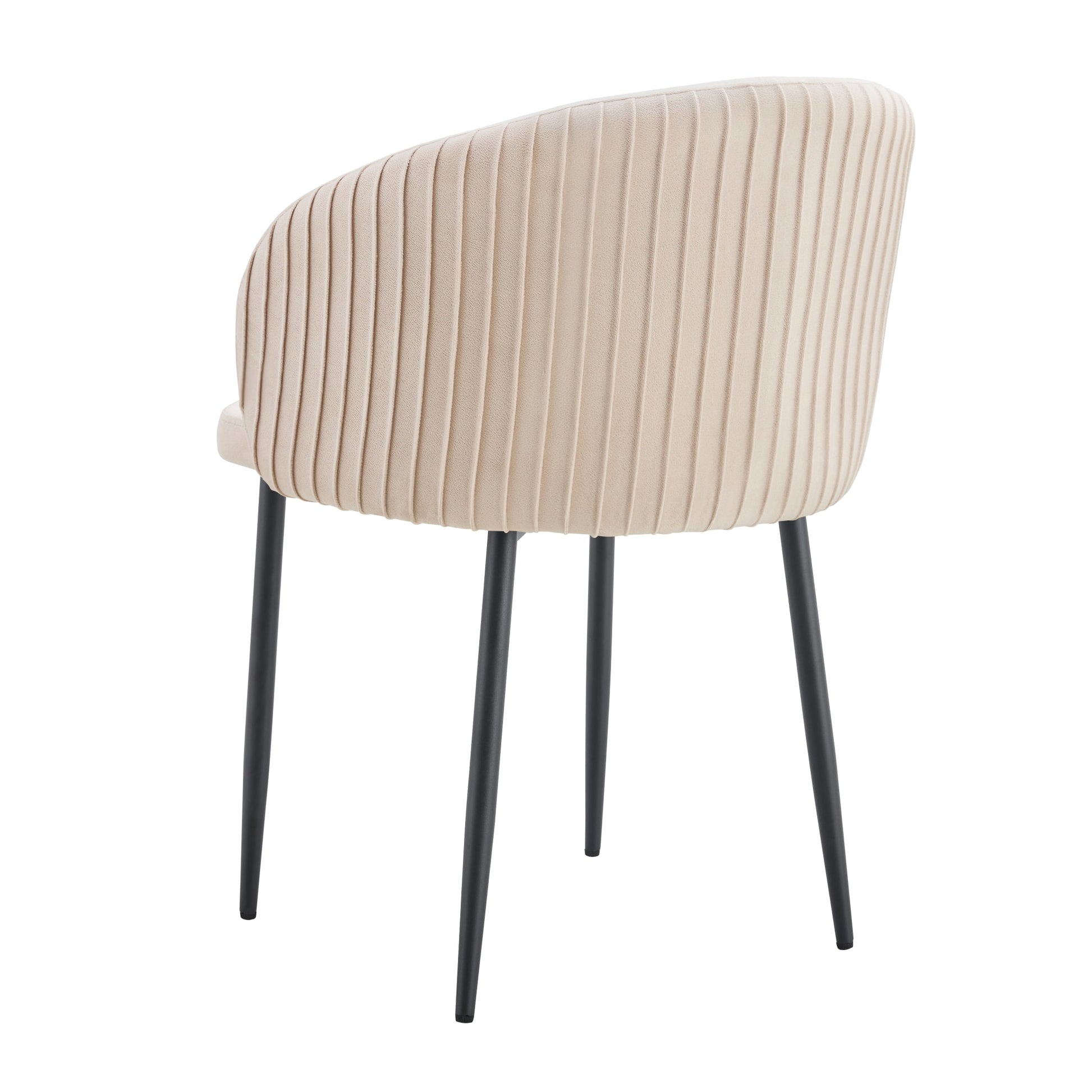 CHAISE AVEC ACCOUDOIR CARLITA BEIGE PIED METAL NOIR