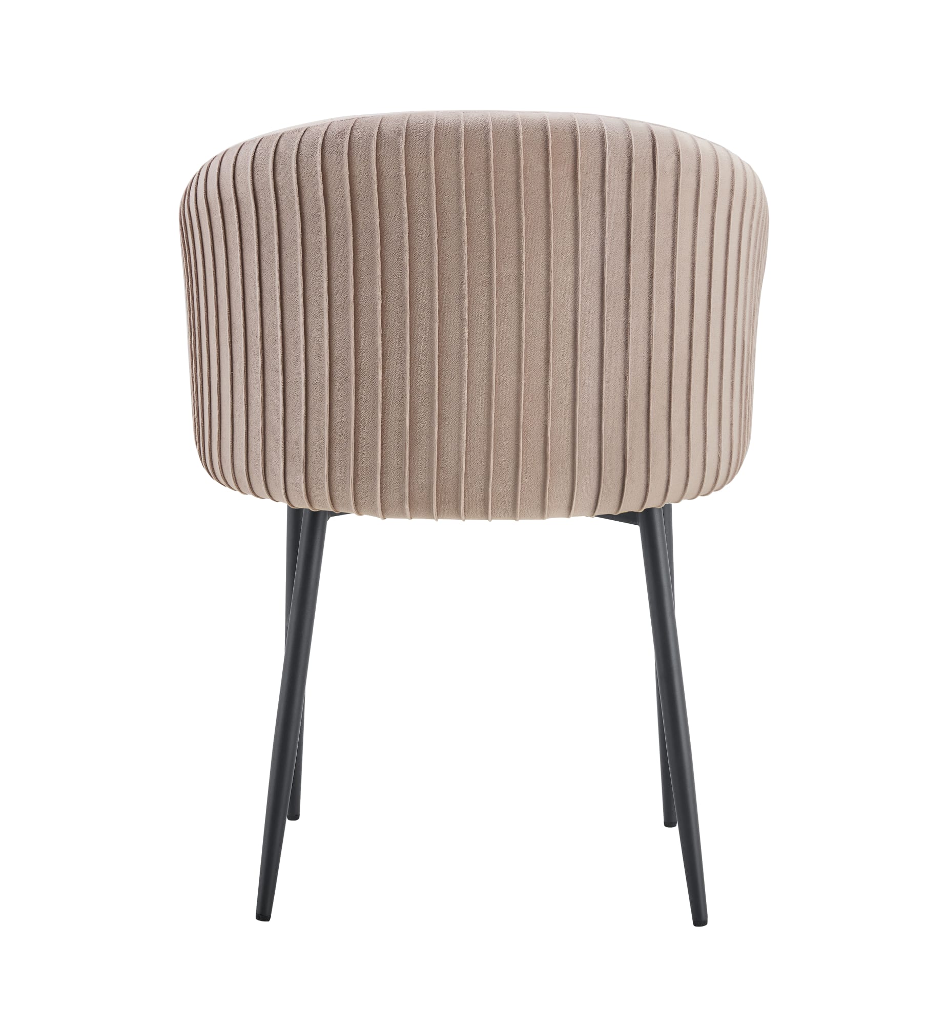 CHAISE AVEC ACCOUDOIR CARLITA MOKA PIED METAL NOIR