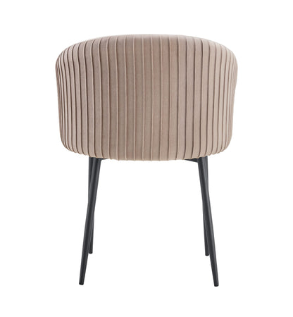 CHAISE AVEC ACCOUDOIR CARLITA MOKA PIED METAL NOIR