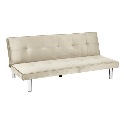 BANQUETTE CONVERTIBLE CLIC CLAC CHROME LATTE
