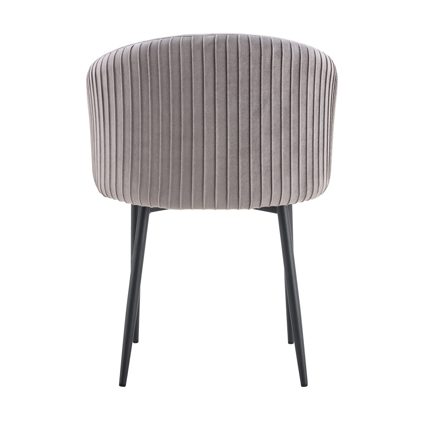 CHAISE AVEC ACCOUDOIR CARLITA GRIS PIED METAL NOIR