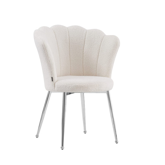 CHAISE NYMPHEA CHROME MOLLETONNE DOUDOU