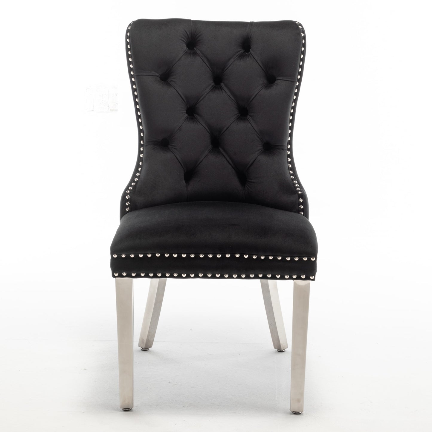 CHAISE POIGNEE RECTANGLE CHROME NOIR