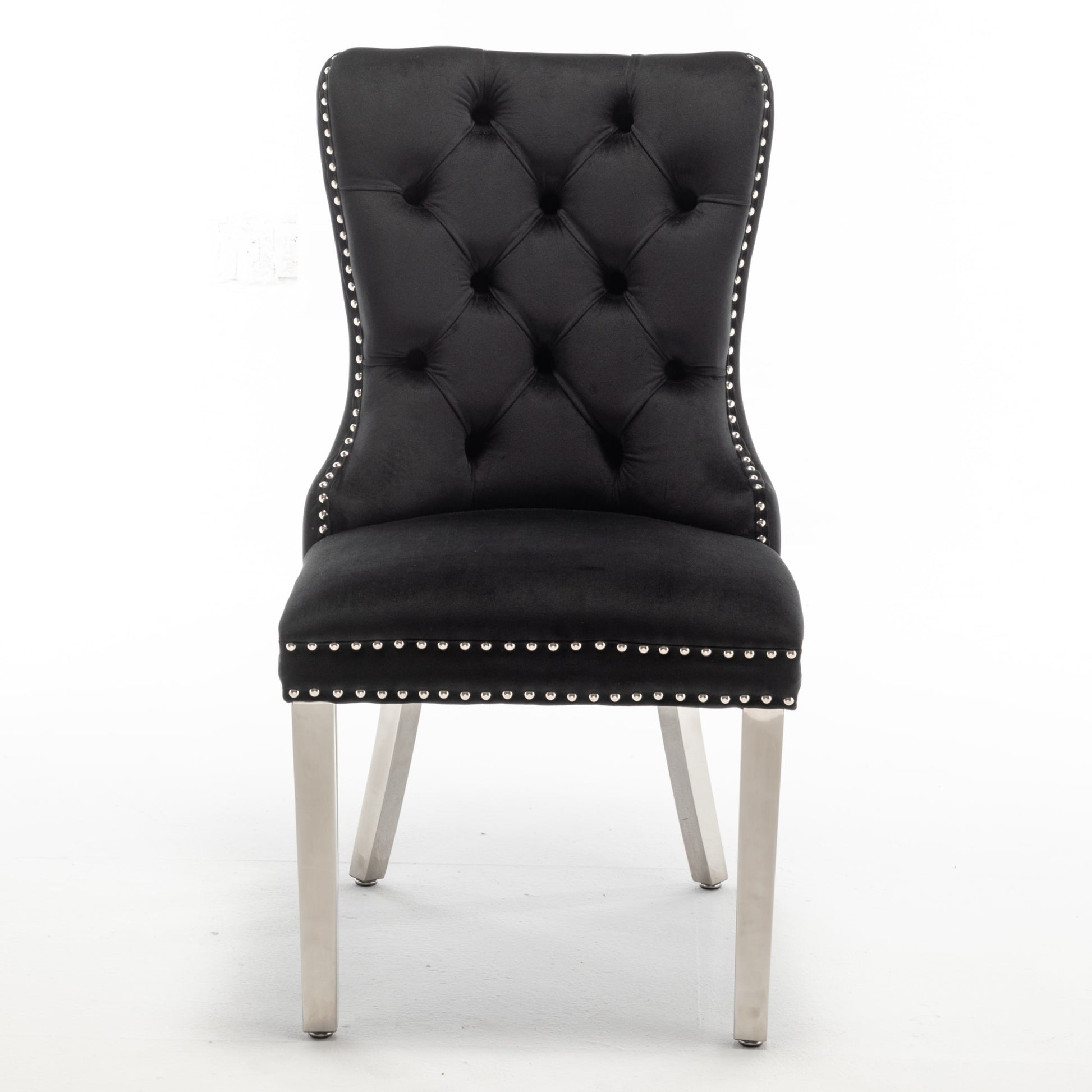 CHAISE POIGNEE RECTANGLE CHROME NOIR