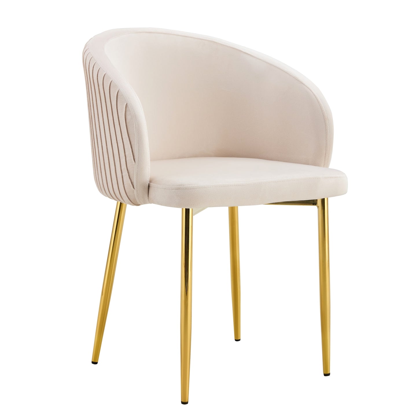 CHAISE AVEC ACCOUDOIR CARLITA BEIGE PIED GOLD