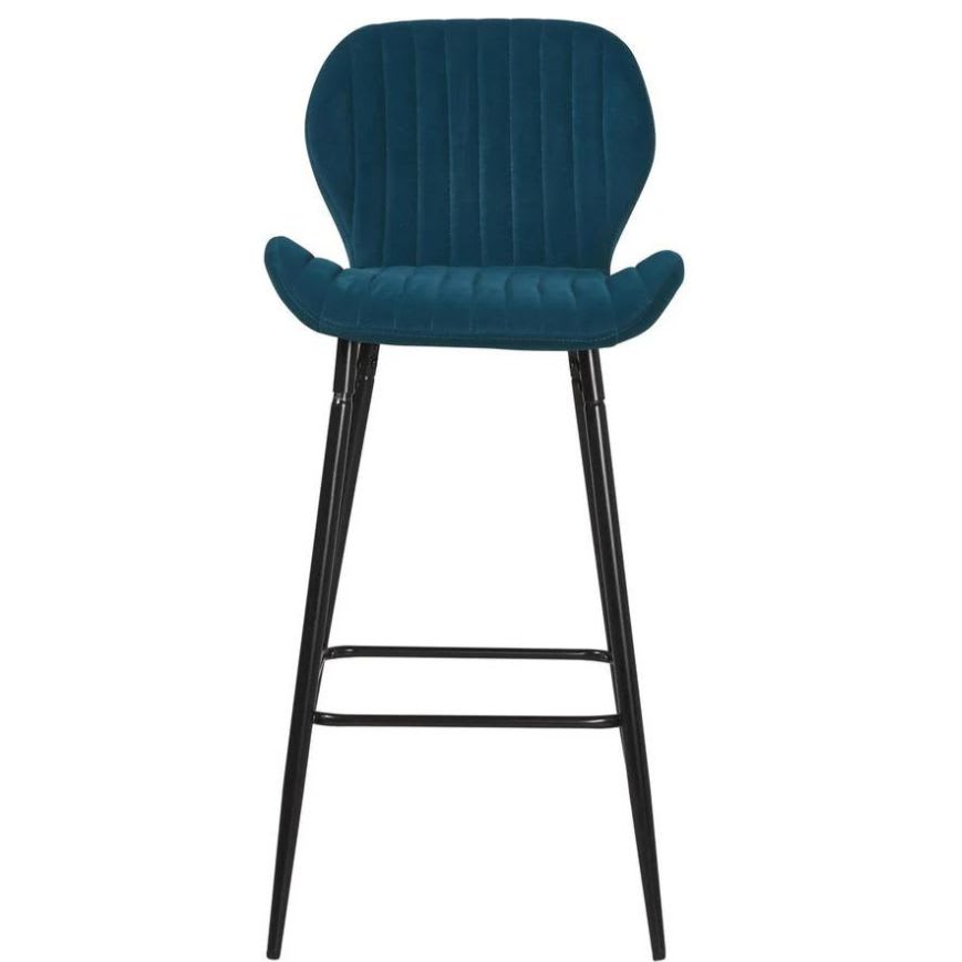 TABOURET DE BAR PRADO BLEU CANARD