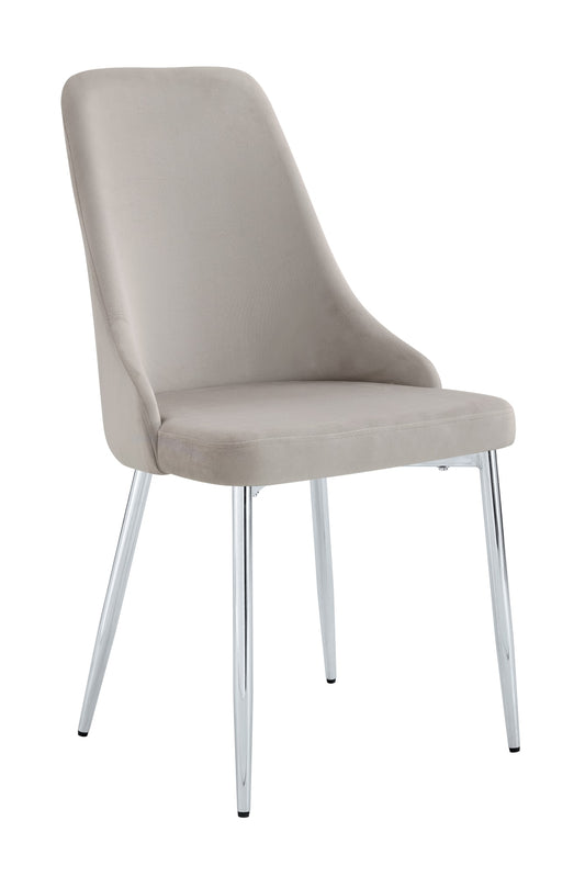 CHAISE BELIZE PIED CHROME VELOURS MOKA