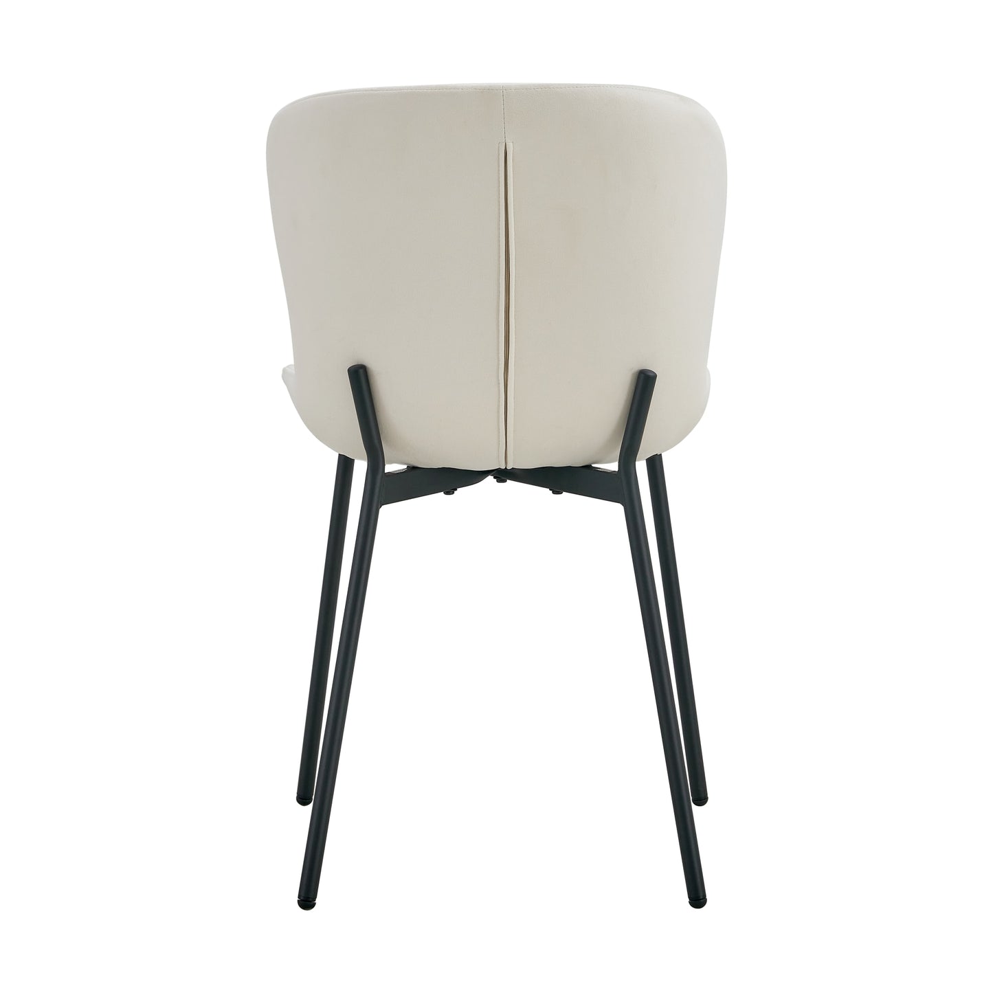 CHAISE HAILEY PIED METAL NOIR ASSISE ECRU