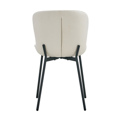 CHAISE HAILEY PIED METAL NOIR ASSISE ECRU