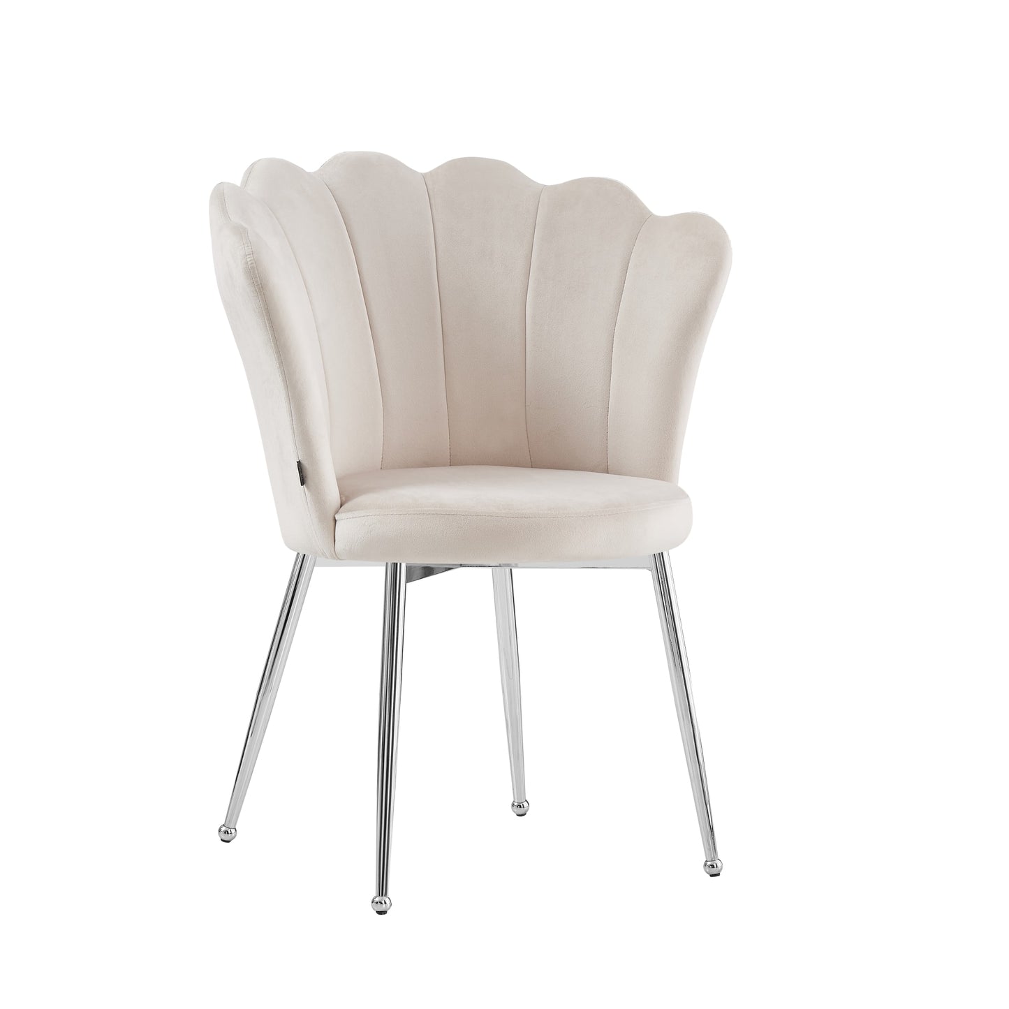 CHAISE NYMPHEA CHROME VELOURS BEIGE