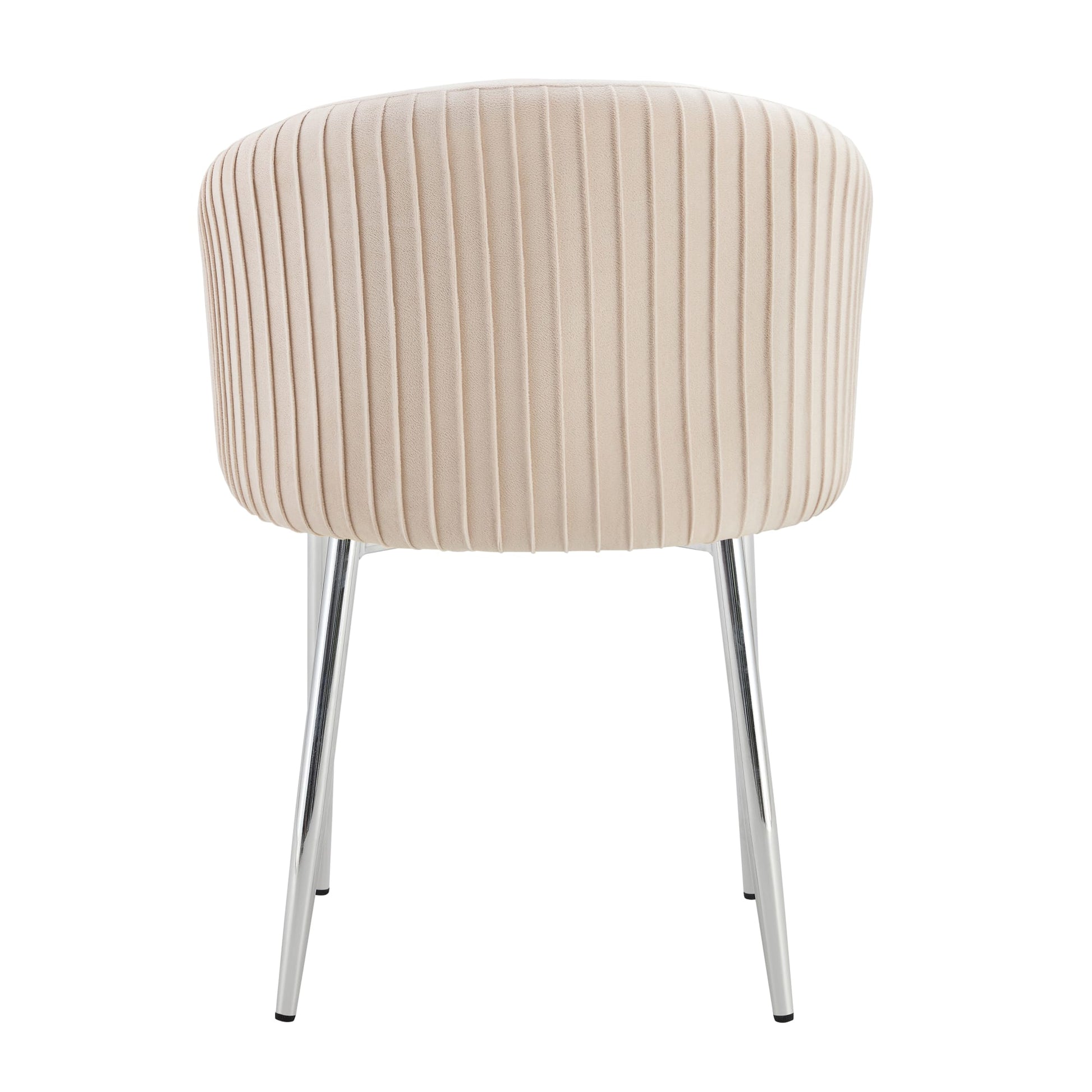 CHAISE AVEC ACCOUDOIR CARLITA BEIGE PIED CHROME