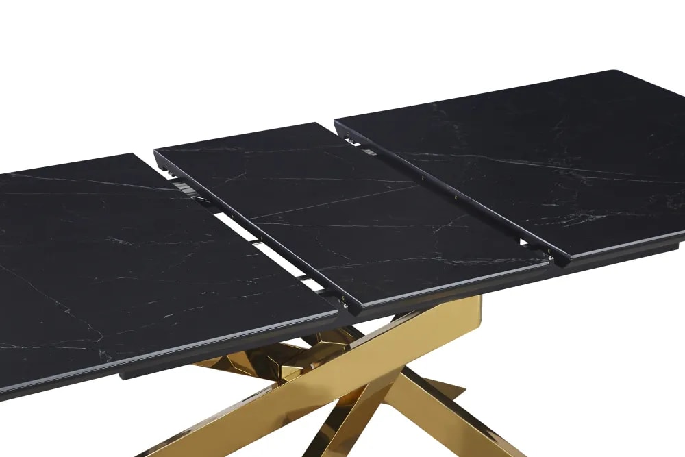Table extensible AGATHE Gold plateau Céramique