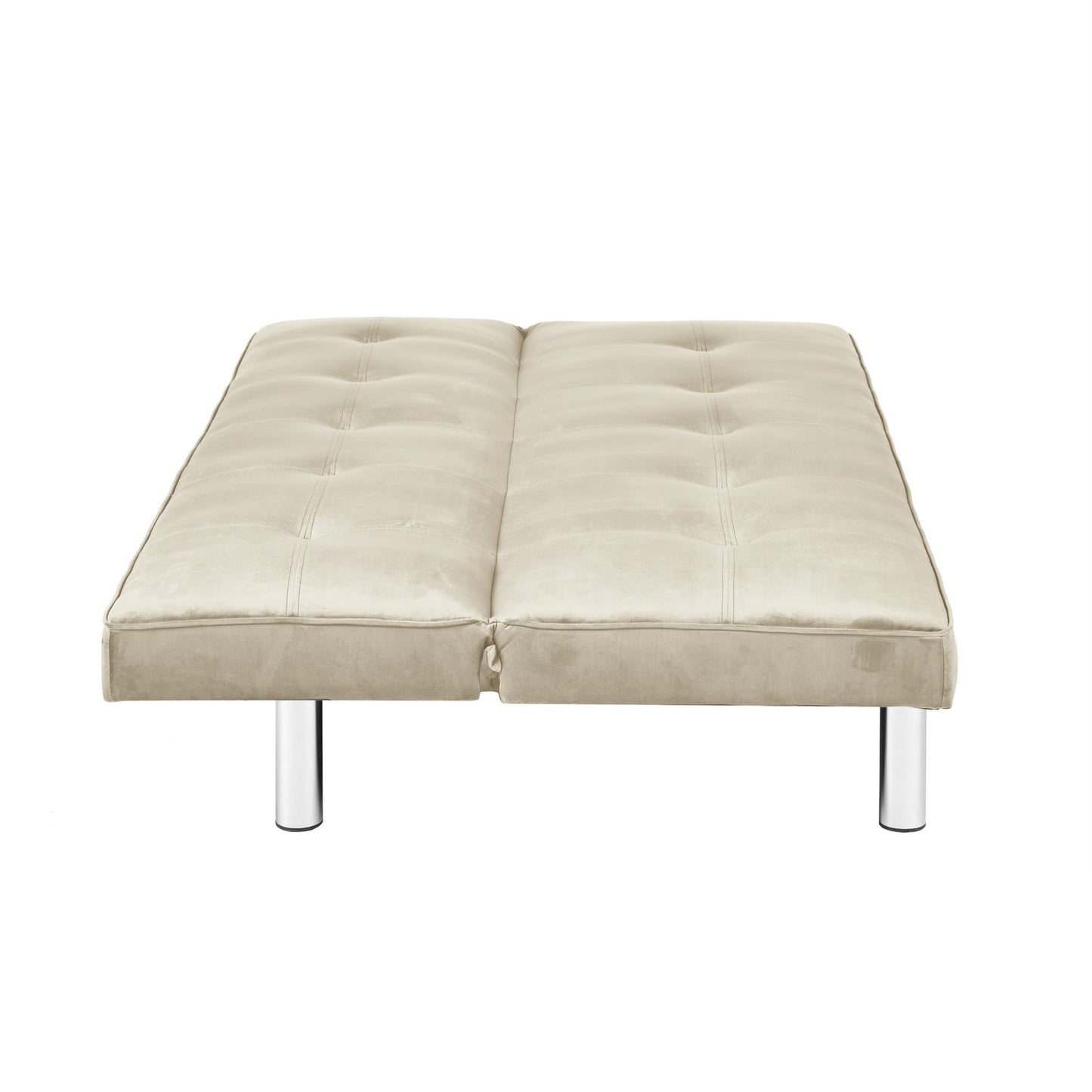 BANQUETTE CONVERTIBLE CLIC CLAC CHROME LATTE