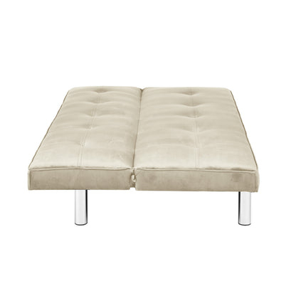 BANQUETTE CONVERTIBLE CLIC CLAC CHROME LATTE