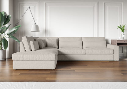 CANAPE LE BRISTOLA ANGLE GAUCHE DOUDOU BOUCLE 315X230cm