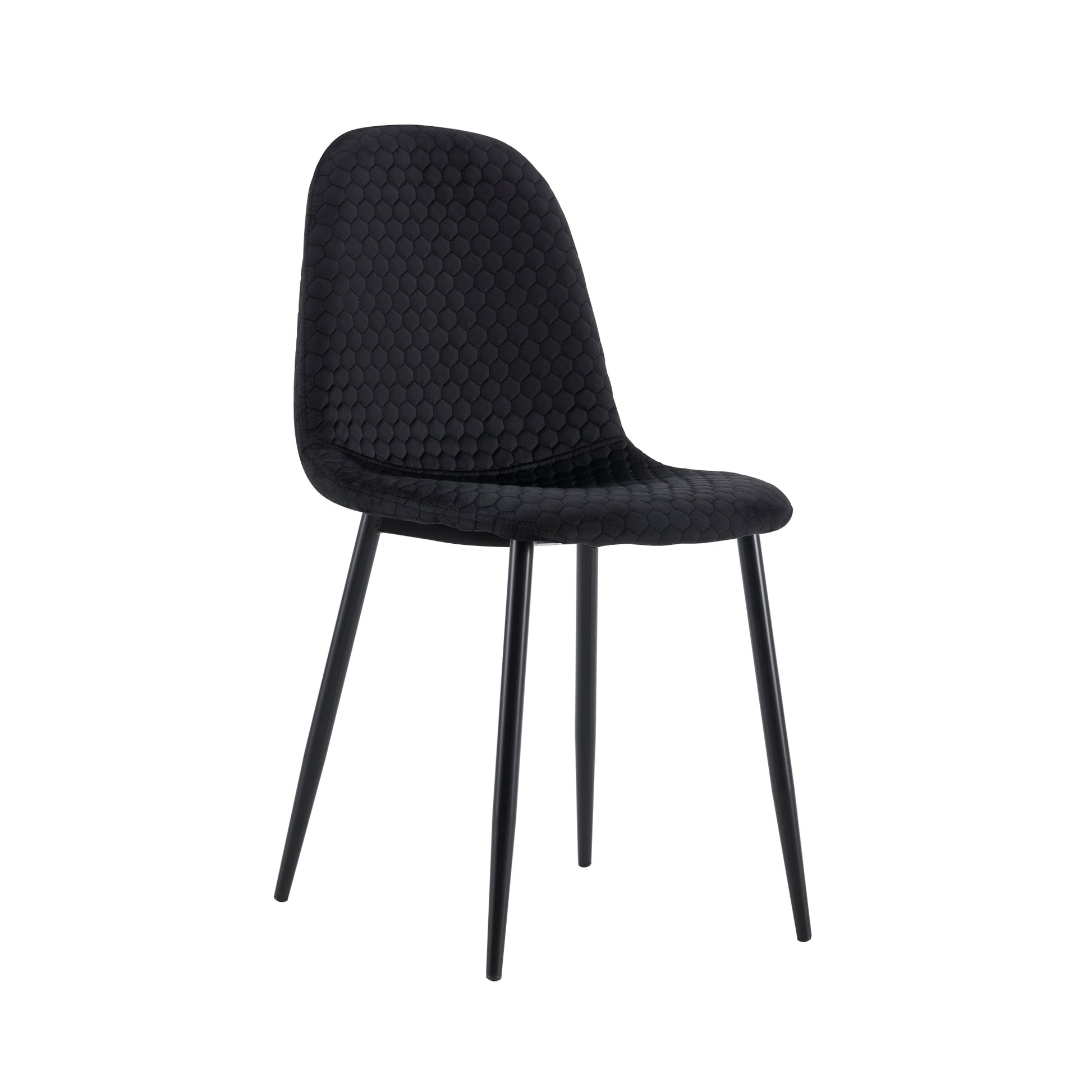 Lot de 4 chaises Scandinave ALVEOLE Métal noir