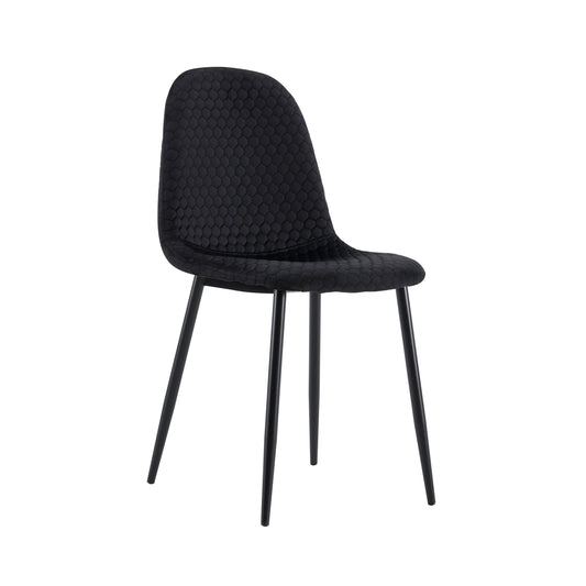 Lot de 4 chaises Scandinave ALVEOLE Métal noir