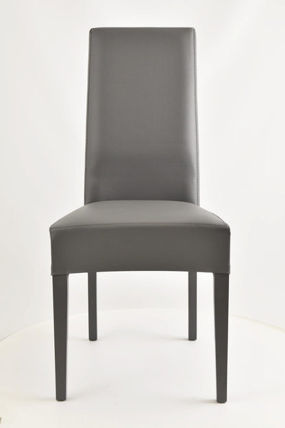 CHAISE KIRA ANTHRACITE PIEDS LAQUES ANTHRACITE