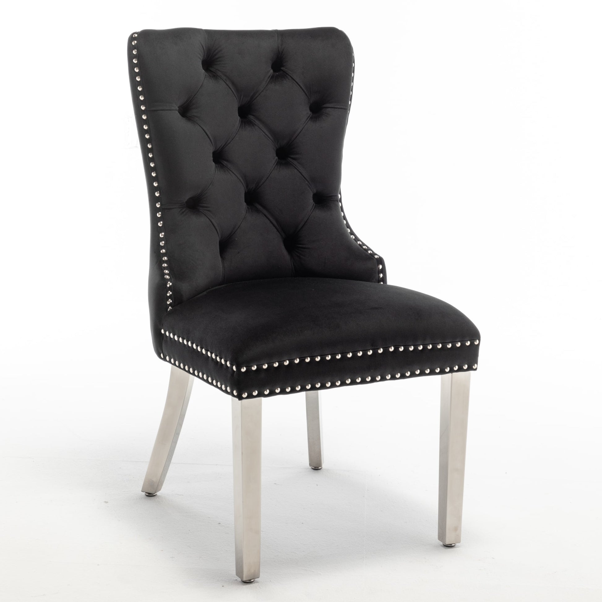 CHAISE POIGNEE RECTANGLE CHROME NOIR