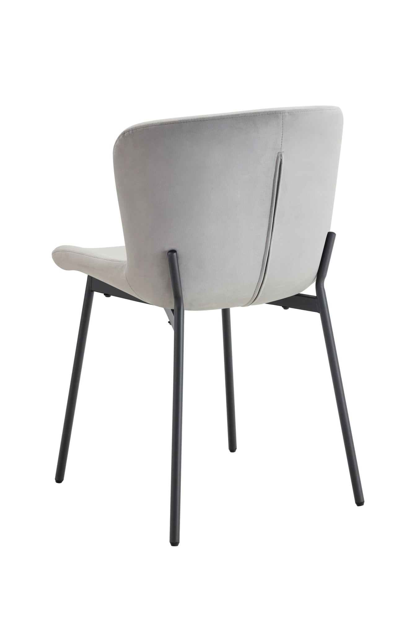 CHAISE HAILEY PIED METAL NOIR ASSISE GRIS