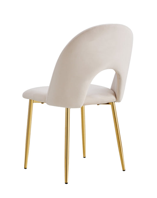 CHAISE TEDDY BEIGE PIED GOLD