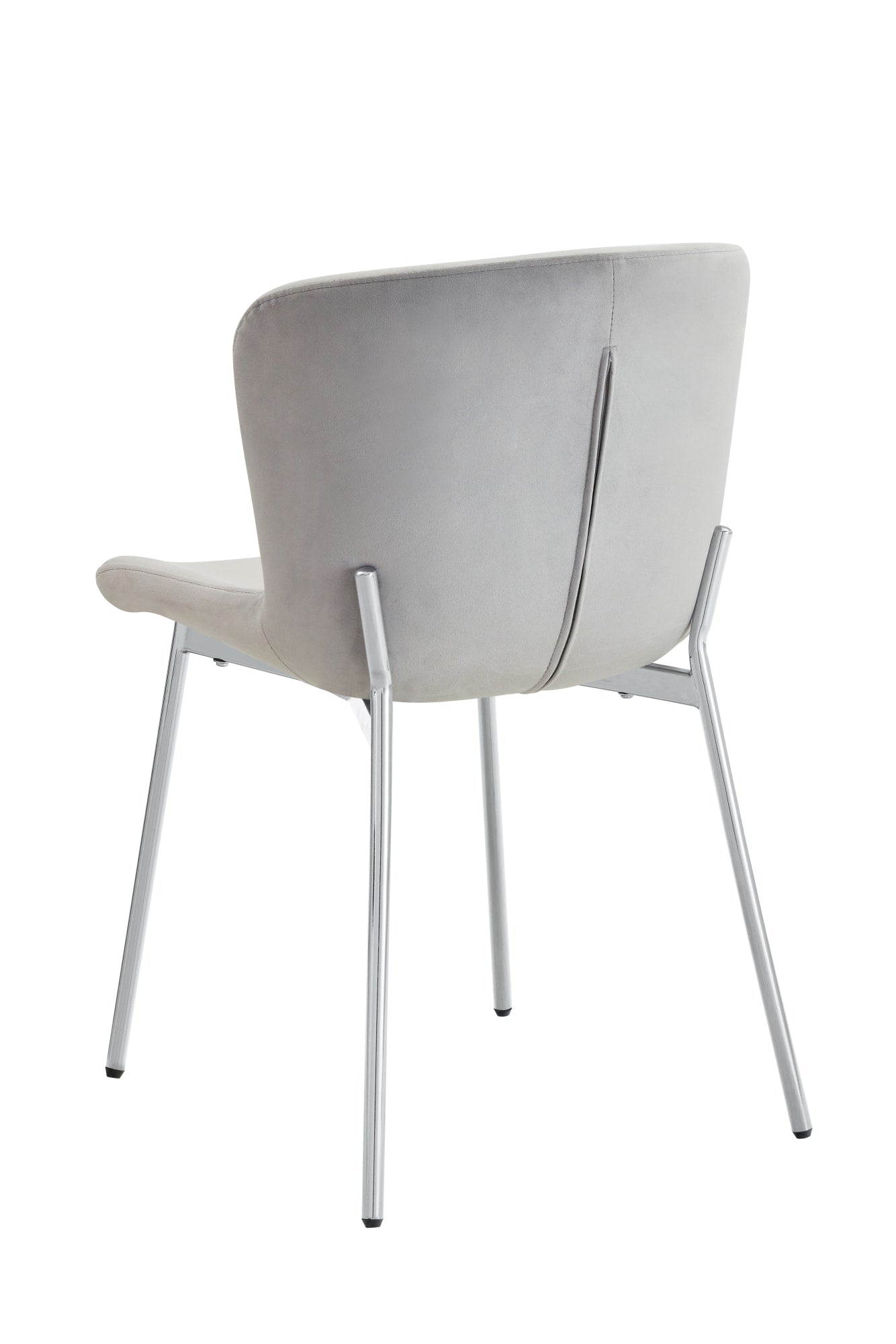 CHAISE HAILEY PIED CHROME ASSISE GRIS