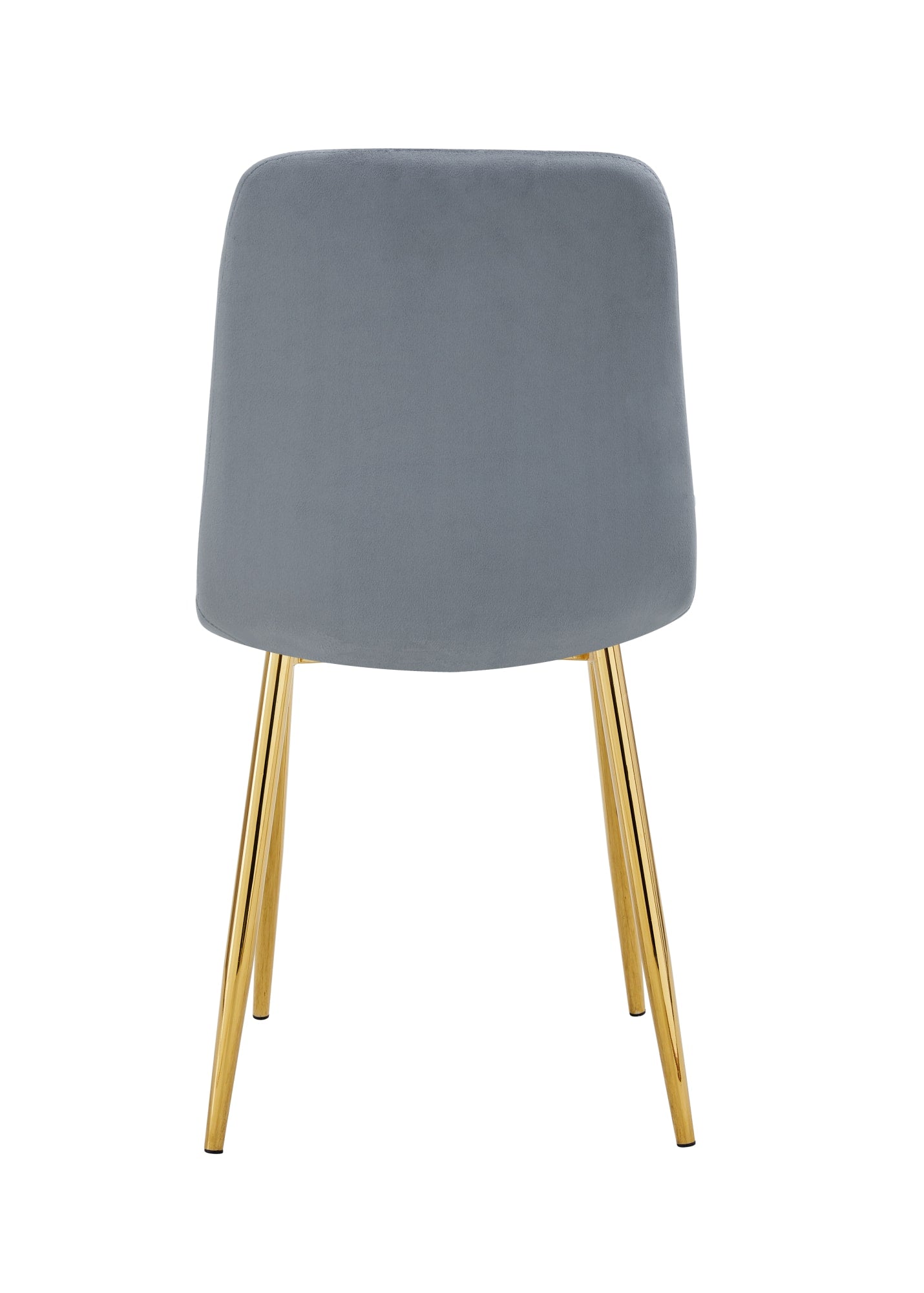 CHAISE ELISA PIED GOLD VELOURS GRIS