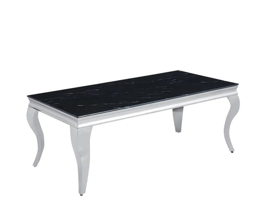 Table basse BAROQUE Chrome  120x60x45 cm